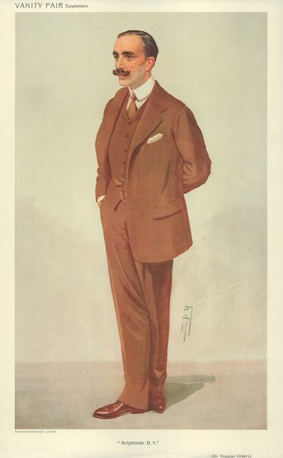 Pan Douglas Vickers, Brightside DV, 30 grudnia 1909 r., komiks Vanity Fair autorstwa Leslie Matthew Ward