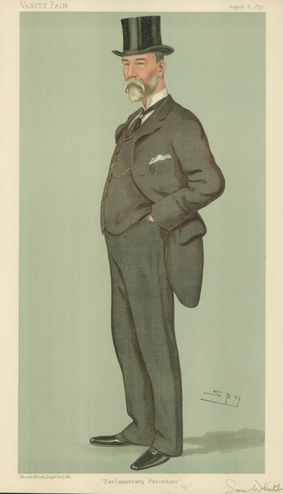 Pan Samuel Whitbread, procedura parlamentarna, 8 sierpnia 1895 r., komiks Vanity Fair autorstwa Leslie Matthew Ward