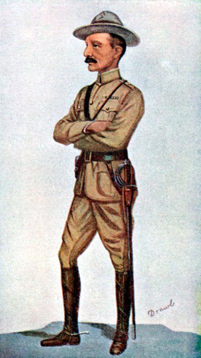 Robert Baden-Powell, angielski żołnierz, 1900. autorstwa Leslie Matthew Ward