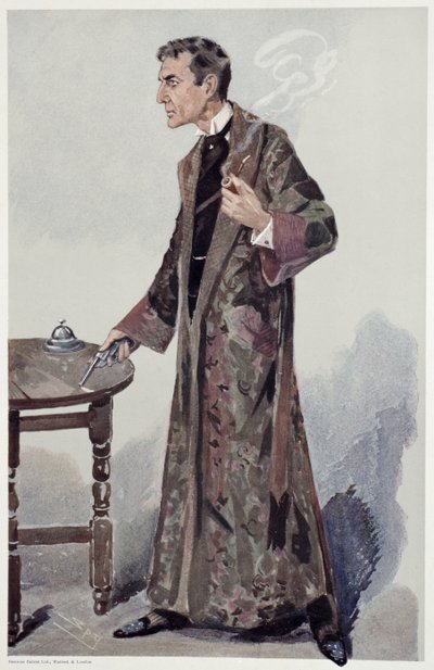 Sherlock Holmes, Karykatura z Targu próżności aktora Williama Gillette