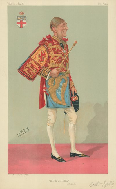 Sir Alfred Scott-Gatty, The Minstrel Boy, 1 grudnia 1904, komiks Vanity Fair autorstwa Leslie Matthew Ward
