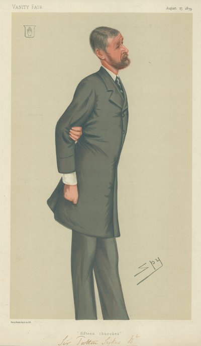 Sir Tatton Sykes, Piętnaście kościołów, 23 sierpnia 1879, komiks Vanity Fair autorstwa Leslie Matthew Ward