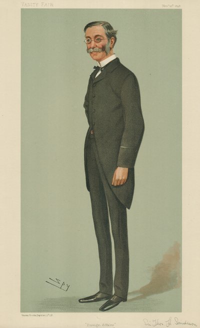 Sir Thomas Henry Sanderson, Sprawy Zagraniczne, 10 listopada 1898, rysunek Vanity Fair autorstwa Leslie Matthew Ward