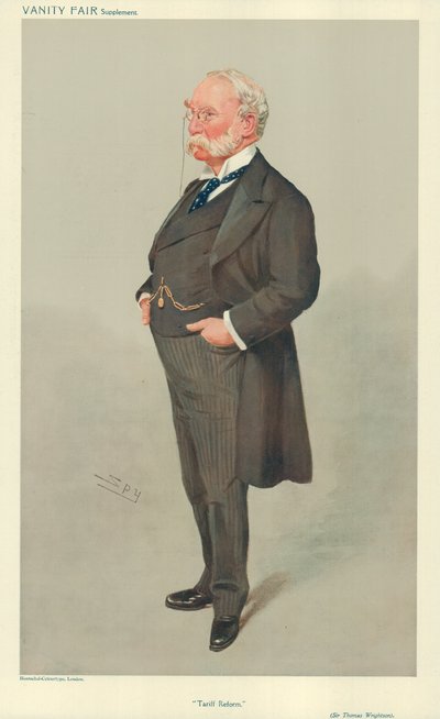 Sir Thomas Wrightson, Tariff Reform, 6 maja 1908 r., komiks Vanity Fair autorstwa Leslie Matthew Ward