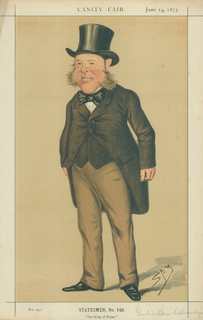 Sir Watkin Williams-Wynn, Król Walii, 14 czerwca 1873, komiks Vanity Fair autorstwa Leslie Matthew Ward