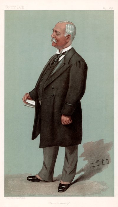 Union Steamship Sir Francis Henry Evans, brytyjski biznesmen i polityk, 1896. autorstwa Leslie Matthew Ward