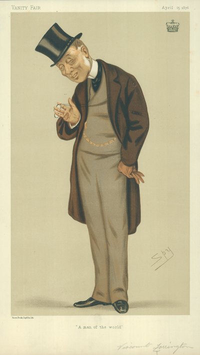 Wicehrabia Torrington, Człowiek świata, 15 kwietnia 1876, komiks Vanity Fair autorstwa Leslie Matthew Ward