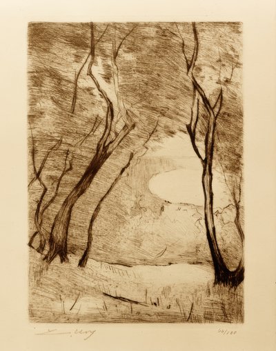 Drzewa na brzegu jeziora Grunewald autorstwa Lesser Ury
