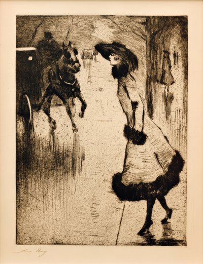 Pani woła dorożkę autorstwa Lesser Ury