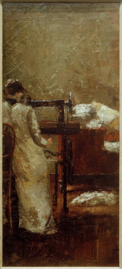 Kobieta przy maszynie do szycia autorstwa Lesser Ury