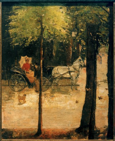 Wiosna w Tiergarten (pani w powozie) autorstwa Lesser Ury
