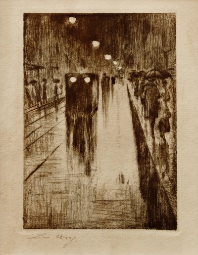 Leipziger Strasse w deszczu autorstwa Lesser Ury