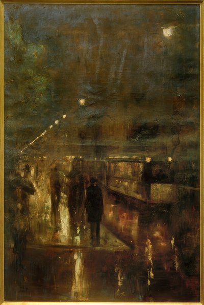 Nocturnal Berlin (Nollendorfplatz) autorstwa Lesser Ury