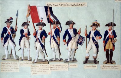 Armia paryska podczas rewolucji francuskiej Gwasz des freres Lesueur (XVIII wiek) autorstwa Lesueur Brothers