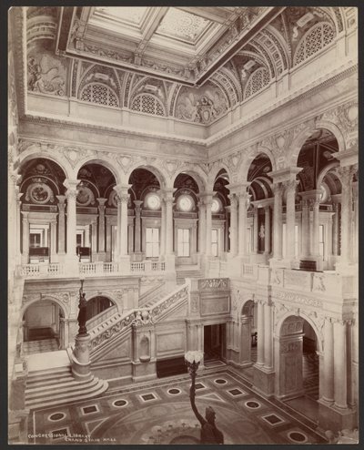 Biblioteka Kongresu: Grand Stair Hall autorstwa Levin C. Hardy