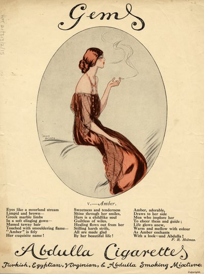 Papierosy Abdulli, lata 20. autorstwa Lewis Baumer