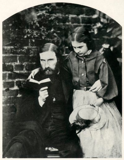 George Macdonald i jego córka Lilia Scott MacDonald, c1863, 1948. autorstwa Lewis Carroll