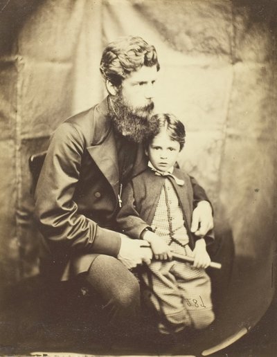 Ks. James Langton Clark i syn Charles Robin, 1864. autorstwa Lewis Carroll