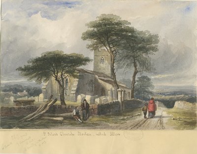 Kościół Alton: malarstwo akwarela i [ok. 1830-1840] (malarstwo) autorstwa Lewis John Wood