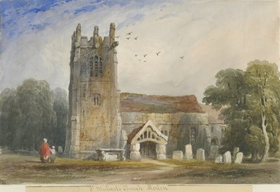 Horton Church: malarstwo akwarelowe, bd [c1840] autorstwa Lewis John Wood