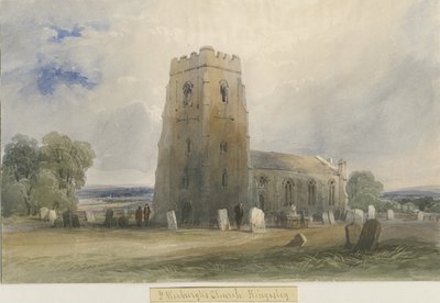 Kingsley Church: malarstwo akwarela i [ok. 1830-1840] autorstwa Lewis John Wood