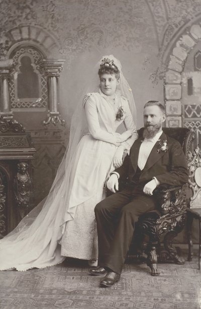 Portret ślubny, koniec XIX wieku autorstwa Lewis M. Melander