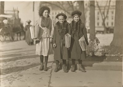 Connecticut Newsgirls (Hartford) autorstwa Lewis W. Hine