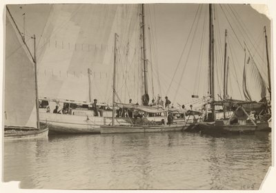 [Łodzie ostrygowe, zatoka Mobile, Alabama]. autorstwa Lewis W. Hine
