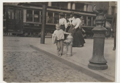 Sprzedawca gazet autorstwa Lewis Wickes Hine