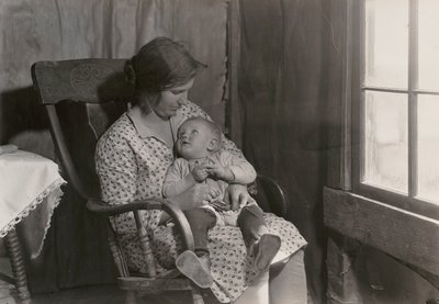 Oklahoma Madonna, (Służba Czerwonego Krzyża ds. Suszy) autorstwa Lewis Wickes Hine
