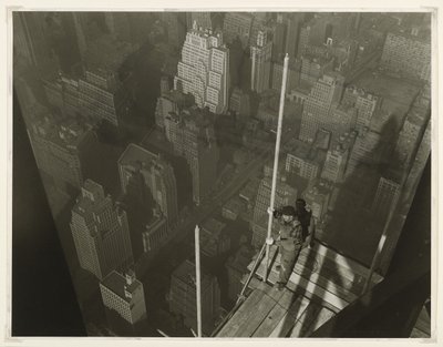Podnoszenie masztu, Empire State Building, 1931 (fotografia żelatynowa srebrna) autorstwa Lewis Wickes Hine