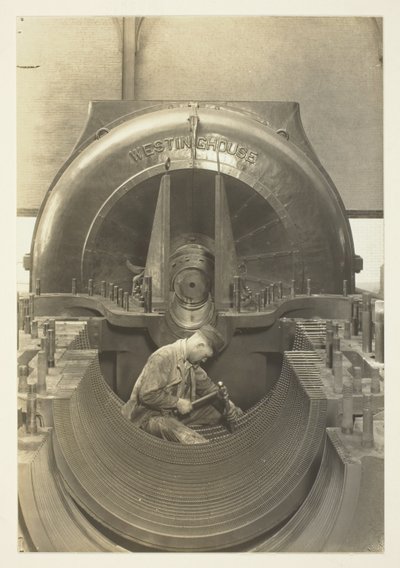 The Turbine, Power-House, Nowy Jork autorstwa Lewis Wickes Hine