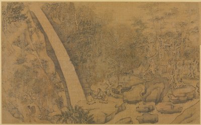 Zamieszkanie w Longmian Sleeping Dragon Mountains, 1100-1200s. autorstwa Li Gonglin