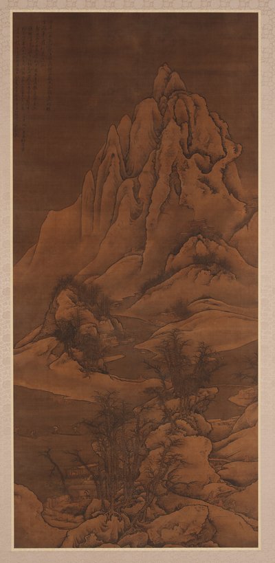 Snowscape po Guo Xi, dynastia Qing, 1702 r. autorstwa Li Yin