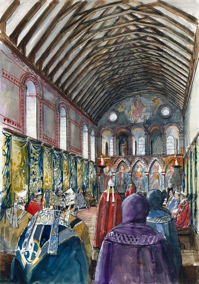 East Hall of Wolvesey Castle, Stary Pałac Biskupi, c1160, c2000s autorstwa Liam Wales