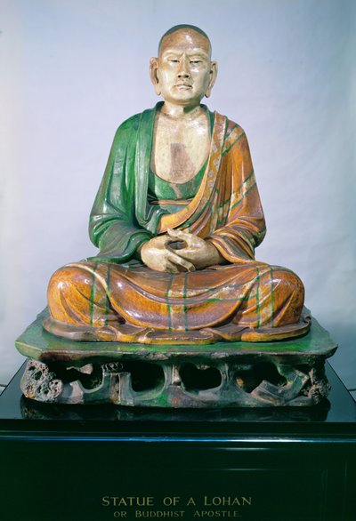Kamionka Luohan, dynastia Liao (kamionka szkliwiona) autorstwa Liao Dynasty Chinese School