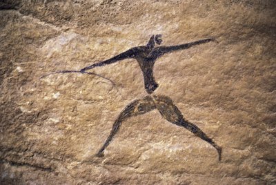 Łucznik, malowidło jaskiniowe, Tassili n