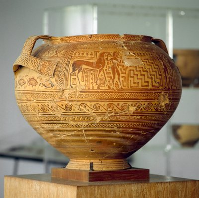 Krater Argive z geometrycznymi dekoracjami, średnica 50 cm, cywilizacja grecka, VIII wiek p.n.e autorstwa Unbekannt Unbekannt