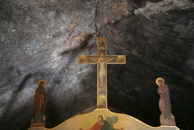 Krucyfiks w kościele Agios Mamas, Kantanos, Kreta, Grecja (zdjęcie) autorstwa Unbekannt Unbekannt