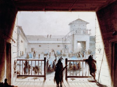 Fort Laramie, Alfred Jacob Miller (1810-1874), akwarela, USA autorstwa Unbekannt Unbekannt