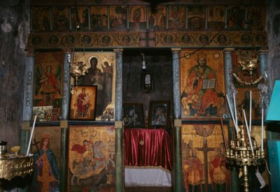 Ikonostas w kościele Agia Paraskevi, Anhisaraki, Kreta, Grecja (zdjęcie) autorstwa Unbekannt Unbekannt