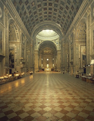 Włochy, Lombardia, Mantua, bazylika św. Andrzeja projektu architekta Leona Battisty Albertiego, na zlecenie Ludwika II Gonzagi autorstwa Unbekannt Unbekannt
