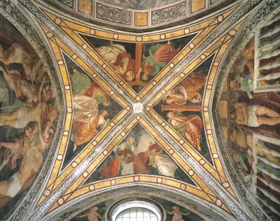 Włochy, Lombardia, Mediolan, sklepienie kaplicy Santa Corona w kościele Santa Maria delle Grazie autorstwa Unbekannt Unbekannt