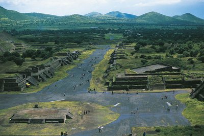 Meksyk, Dorzecze Meksyku, Mexico City, Teotihuacan (Miasto Bogów), Piramida Księżyca i Aleja Umarłych autorstwa Unbekannt Unbekannt