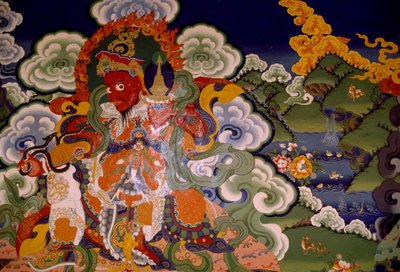 Malowidło ścienne z klasztoru Lamaistów w Lamayuru, Ladakh, Indie autorstwa Unbekannt Unbekannt
