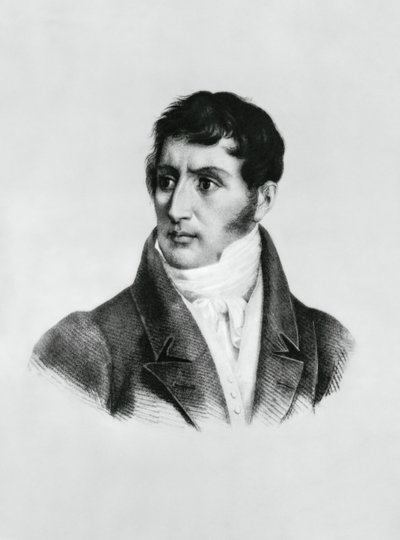 Portret Alessandro Manzoniego (1785-1873), włoskiego pisarza, poety i dramaturga, rycina autorstwa Unbekannt Unbekannt