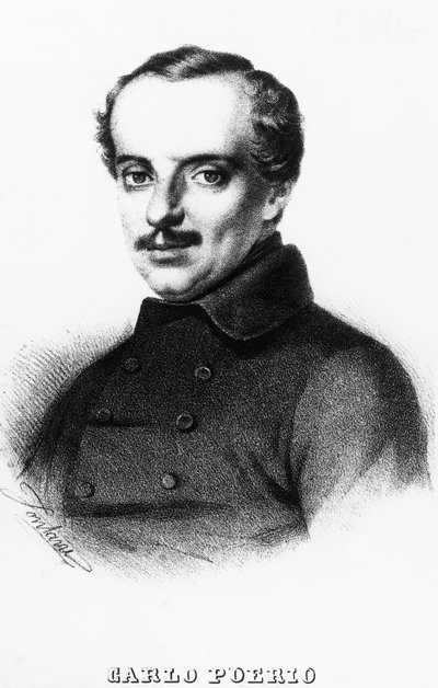 Portret Carlo Poerio (1803-1867), włoski patriota i polityk, grawer autorstwa Unbekannt Unbekannt