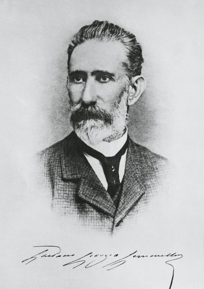 Portret Gaetano Giorgio Gemmellaro (1832-1904), włoskiego geologa, paleontologa i polityka, grawerowanie autorstwa Unbekannt Unbekannt
