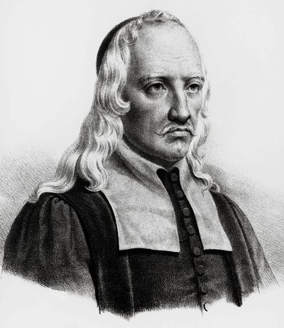 Portret Giovanniego Alfonso Borelli (1608-1679), włoskiego matematyka, astronoma, filozofa, fizjologa, grawer autorstwa Unbekannt Unbekannt