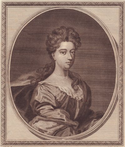Portret Greville Doddington, księżnej Manchesteru (1672-1720), miedzioryt Johna Goldara (1729-1795) z obrazu G Knellera autorstwa Unbekannt Unbekannt